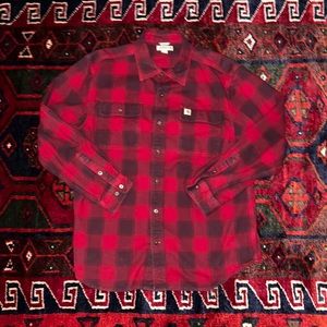 Mens red Cargartt Flannel size L